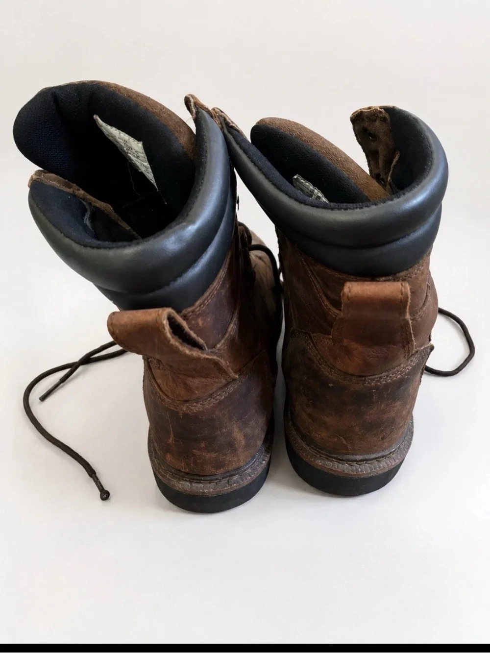 Men's Waterproof Brown Leather Work Boots